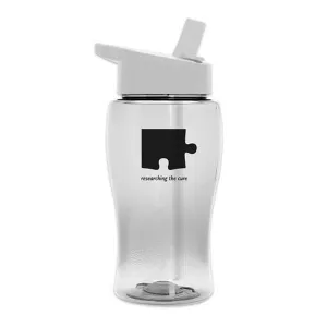 18 Oz. Transparent Bottle - Flip Straw Lid (Q413722)