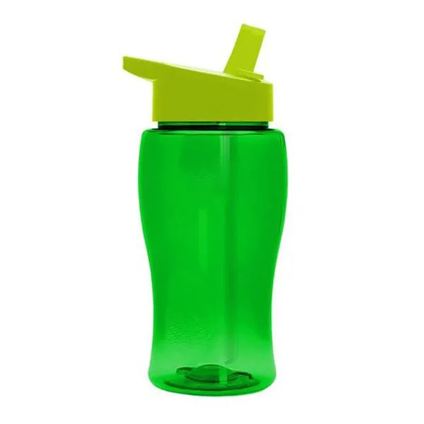 18 Oz. Transparent Bottle - Flip Straw Lid (Q413722)