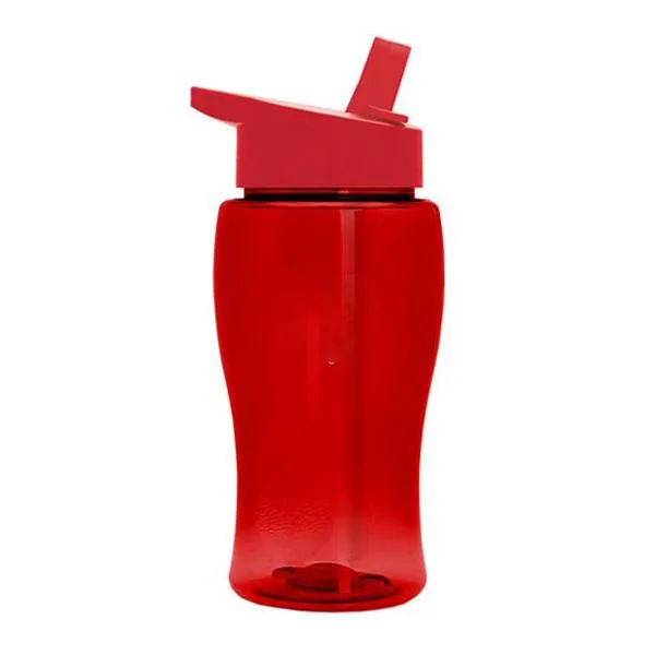 18 Oz. Transparent Bottle - Flip Straw Lid (Q413722)