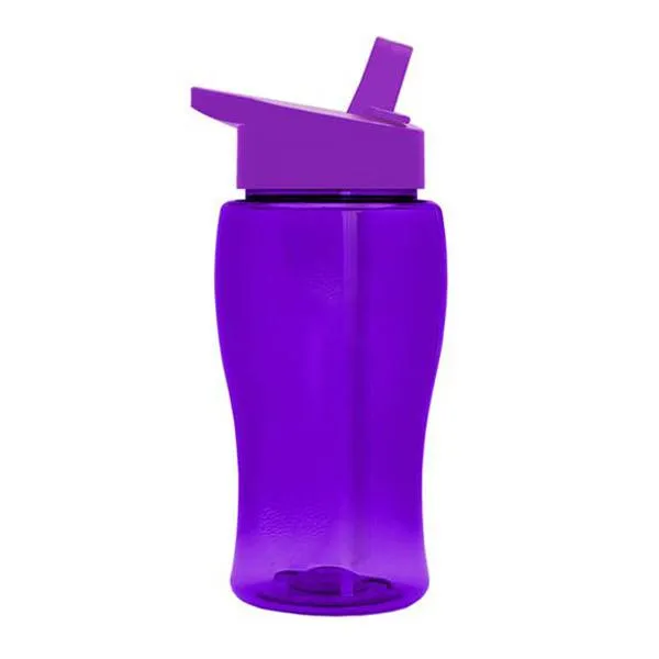 18 Oz. Transparent Bottle - Flip Straw Lid (Q413722)