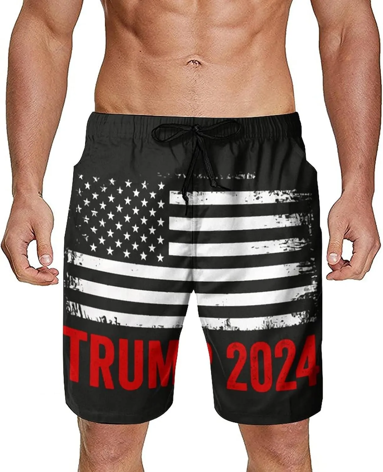 2024 Pro Trump Men's Summer Quick Dry Swim Trunks Casual Board Shorts Beachwear for Boys Men