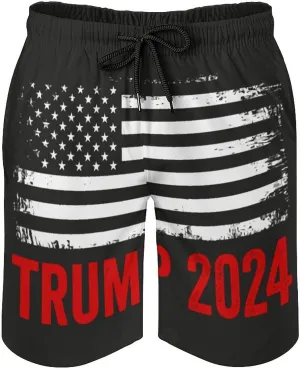2024 Pro Trump Men's Summer Quick Dry Swim Trunks Casual Board Shorts Beachwear for Boys Men