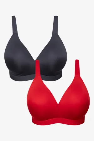 2Pack Smooth Padded Wire Free Bra Big