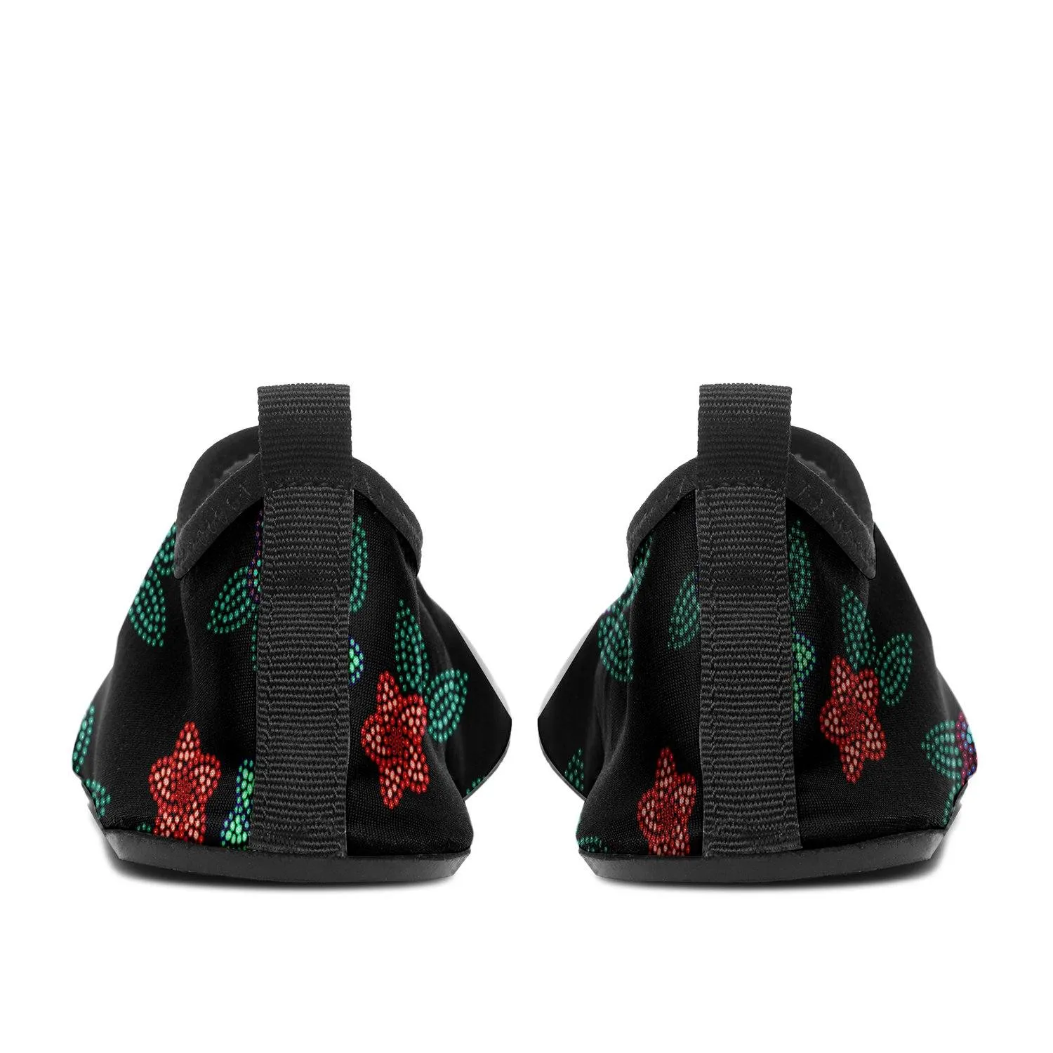 Berry Flowers Black Sockamoccs Slip On Shoes