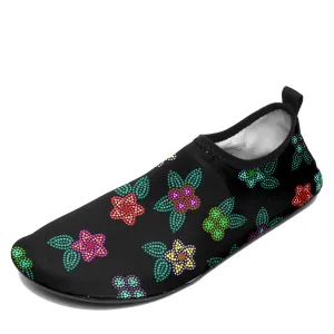 Berry Flowers Black Sockamoccs Slip On Shoes