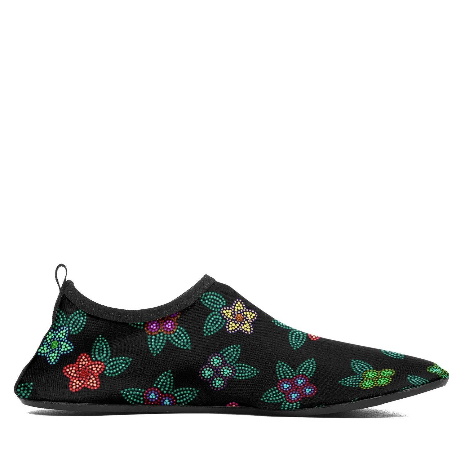 Berry Flowers Black Sockamoccs Slip On Shoes