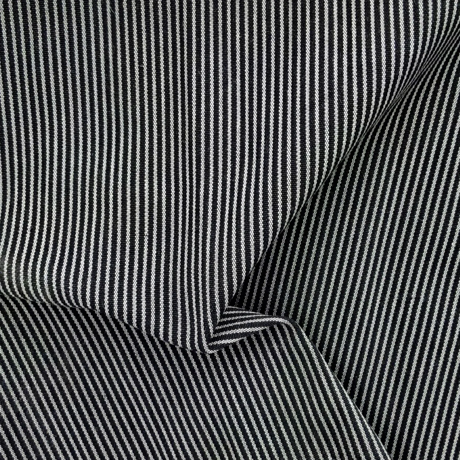 Black/Grey | Pinstripe Twill 7 Ounce - SKU 6790 #S203