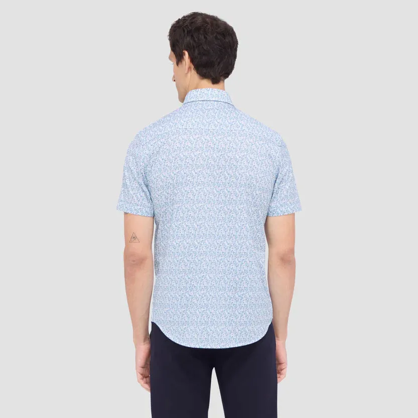 Bugatchi Ooohcotton Miles Short Sleeve Sport Shirt - Mint