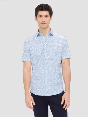 Bugatchi Ooohcotton Miles Short Sleeve Sport Shirt - Mint