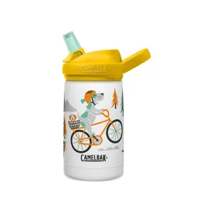 CamelBak Eddy  Kids Water Bottle, Vacuum Insulated Stainless Steel, 12 oz, Biking Dogs