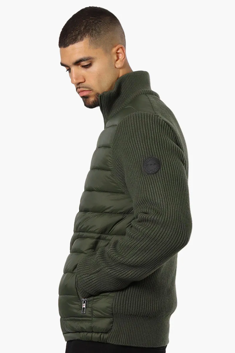 Canada Weather Gear Sweater Knit Polyfill Lightweight Jacket - Olive