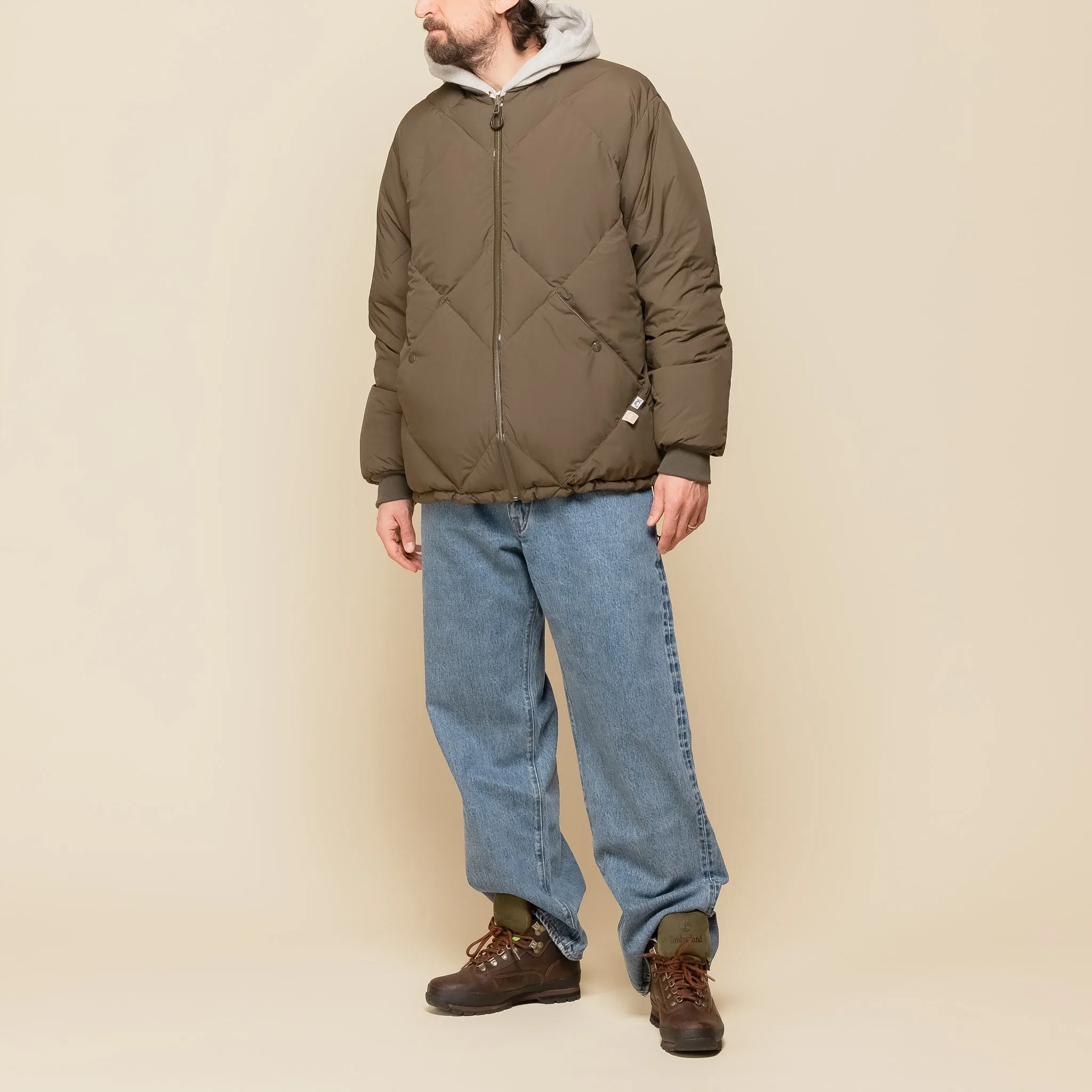 CMF Comfy Outdoor Garment x TTOO - Classic Diamond Down Jacket - Military Green x Beige