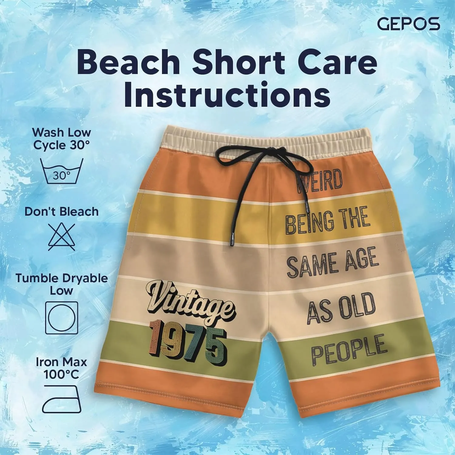 Dad's Funny Swim Trunks Quick Dry Beach Shorts with Pockets Perfect Summer Gift for Dads