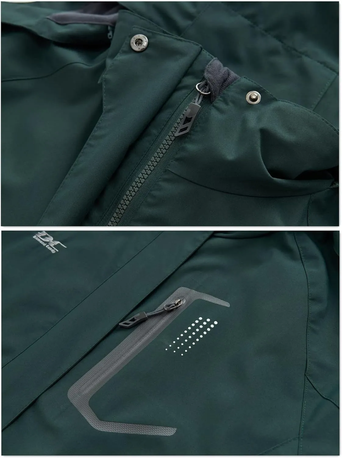 Diamond Candy Women's Waterproof Rain Jacket with Hood Lightweight Outdoors Raincoat
