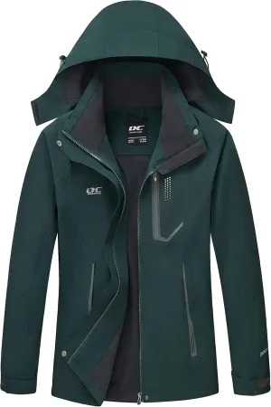 Diamond Candy Women's Waterproof Rain Jacket with Hood Lightweight Outdoors Raincoat