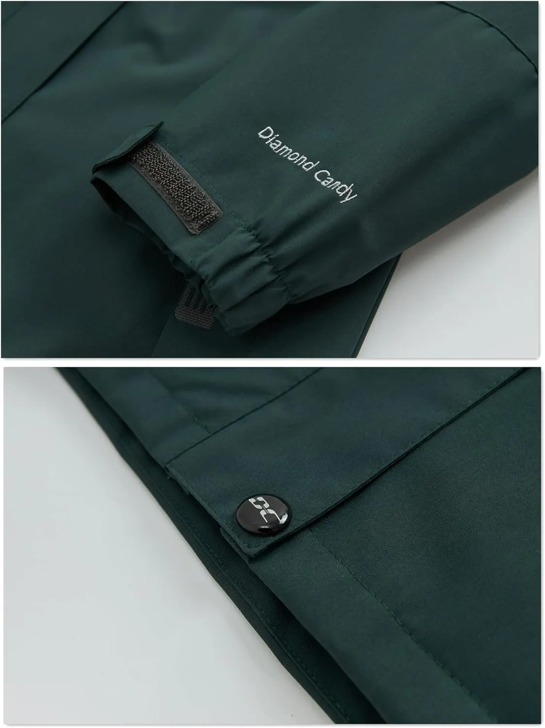 Diamond Candy Women's Waterproof Rain Jacket with Hood Lightweight Outdoors Raincoat