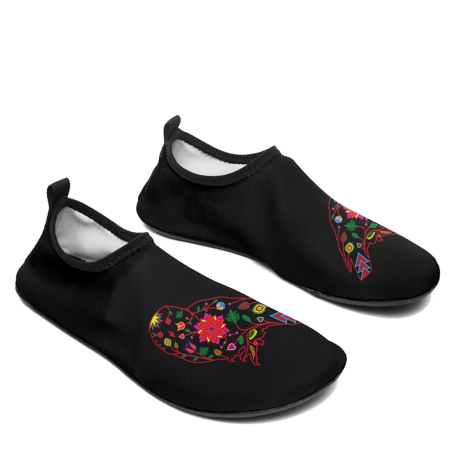 Floral Owl Sockamoccs Slip On Shoes