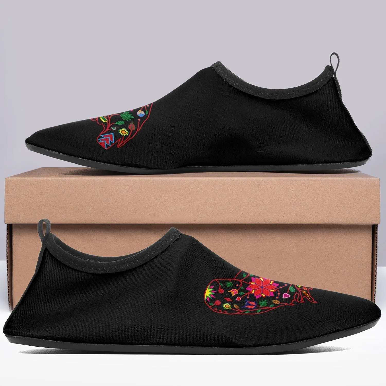 Floral Owl Sockamoccs Slip On Shoes