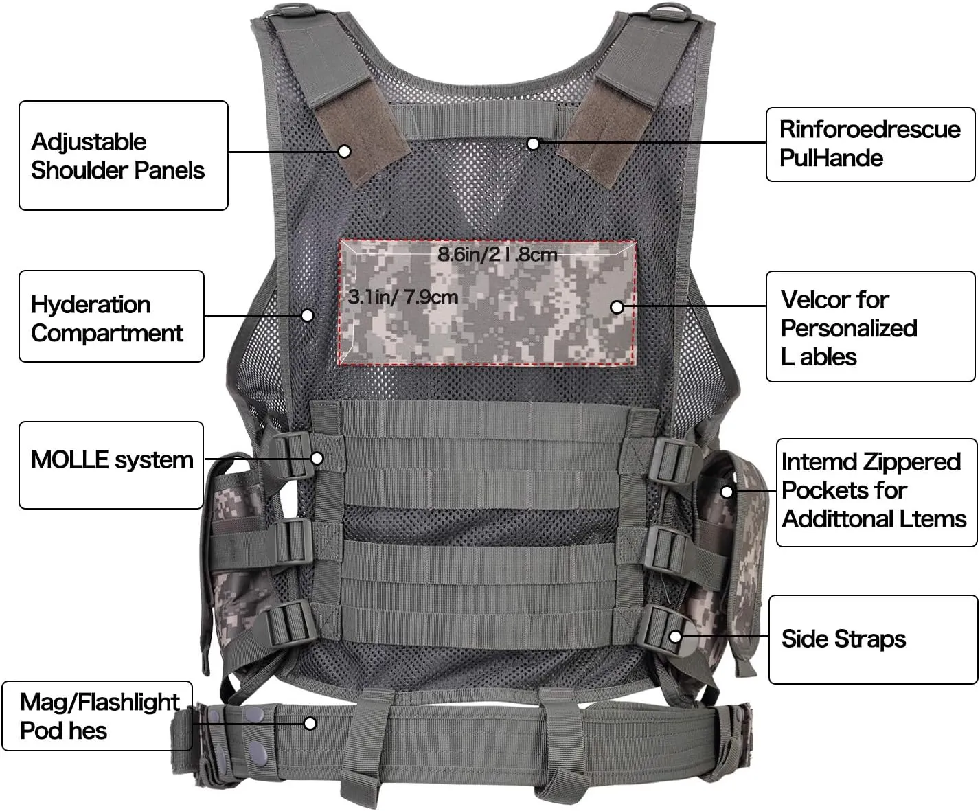 GZ XINXING S - 4XL Law Enforcement Tactical Airsoft Paintball Vest