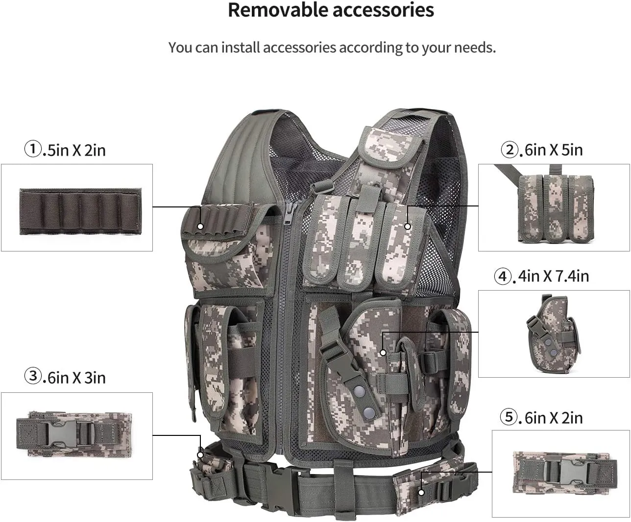 GZ XINXING S - 4XL Law Enforcement Tactical Airsoft Paintball Vest