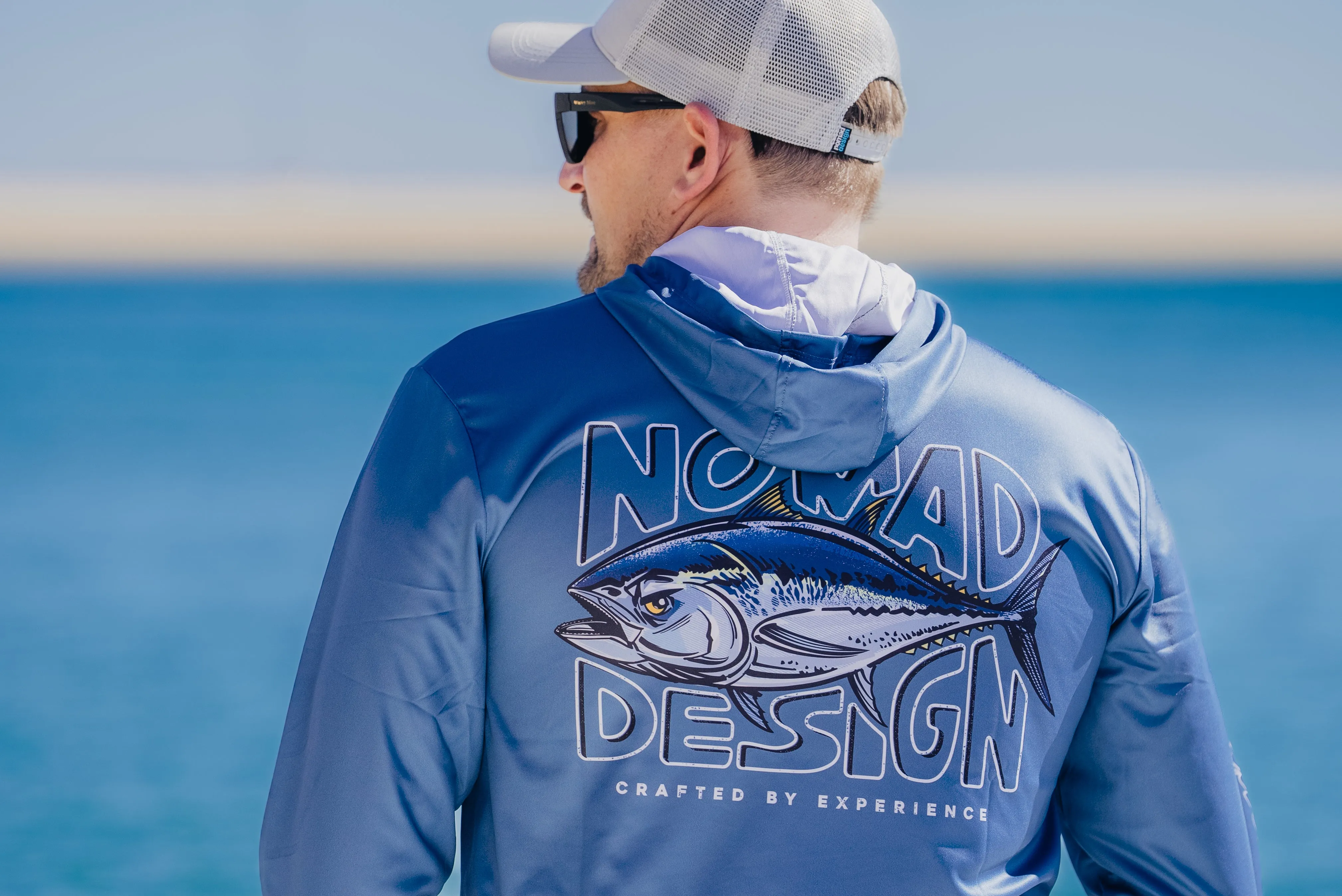 Hooded Tech Fishing Shirt - Tuna Hookup Gunmetal