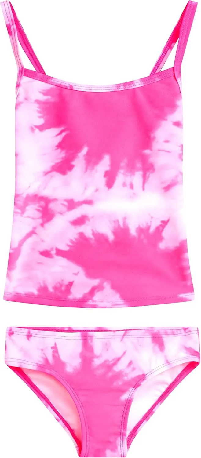 Kanu Surf Girls' Melanie Beach Sport UPF 50  Banded Tankini 2-Piece Swimsuit