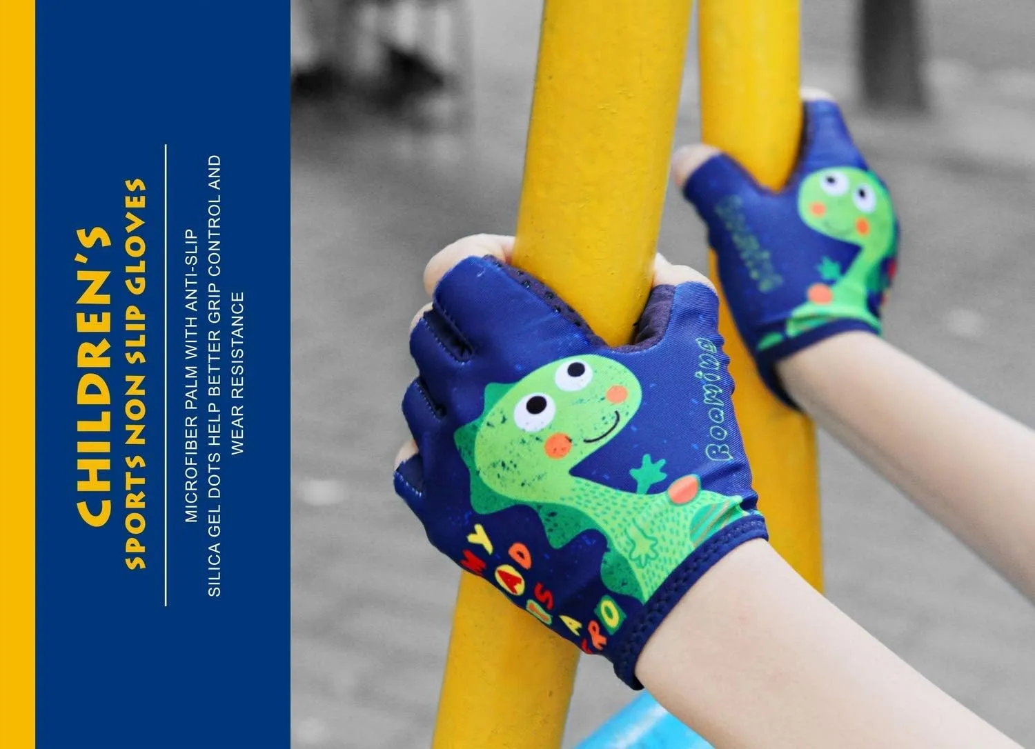 Kids Half Finger Gymnastics Gloves for Age 1-9 Boys Girls Climbing Biking Good Grip Control Gloves for Gymnastics Balance Boards Outdoor Sports