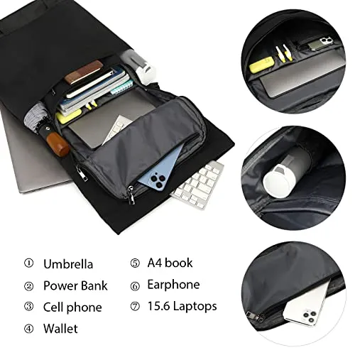 Laptop Backpack Large Rolltop Backpacks 19-26 inch, Travel Backpack Hand Luggage Airplane Waterproof Travel Backpack with Laptop Compartment