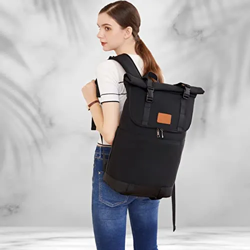 Laptop Backpack Large Rolltop Backpacks 19-26 inch, Travel Backpack Hand Luggage Airplane Waterproof Travel Backpack with Laptop Compartment