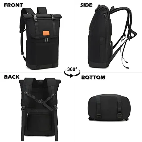 Laptop Backpack Large Rolltop Backpacks 19-26 inch, Travel Backpack Hand Luggage Airplane Waterproof Travel Backpack with Laptop Compartment