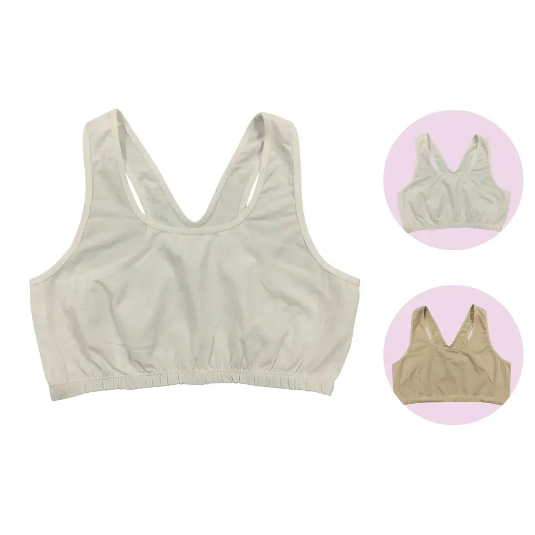 Lounge/Home Bra For Elderly | Non Padded | Non Wired | Racerback | Full Coverage | 2 Pack