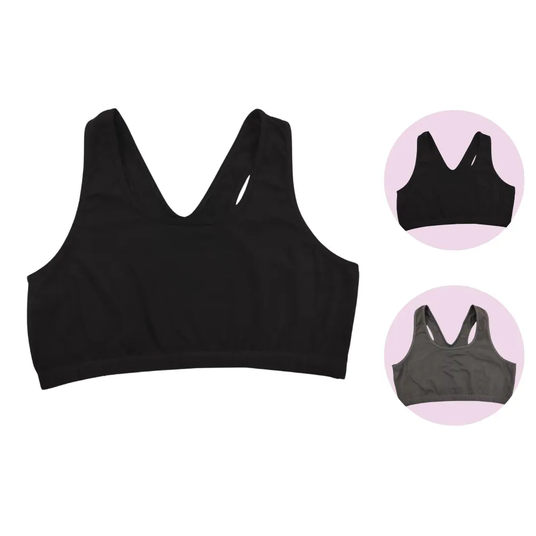 Lounge/Home Bra For Elderly | Non Padded | Non Wired | Racerback | Full Coverage | 2 Pack