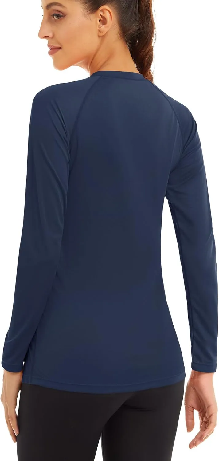 MAGCOMSEN Women's Long Sleeve Shirts UPF 50  Sun Protection Shirts for Hiking Fishing Workout Rash Guard