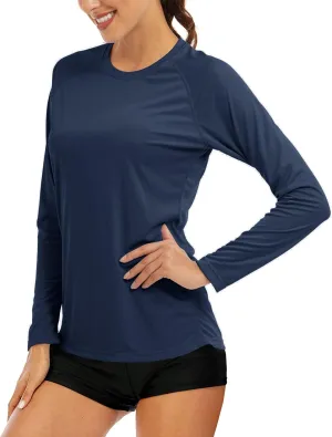 MAGCOMSEN Women's Long Sleeve Shirts UPF 50  Sun Protection Shirts for Hiking Fishing Workout Rash Guard