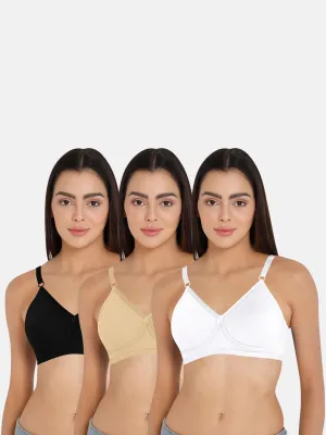 Naidu Hall Classic Knitwear Bra Combo Pack – Soft and Supportive Everyday Bras for Comfortable Wear (C63)