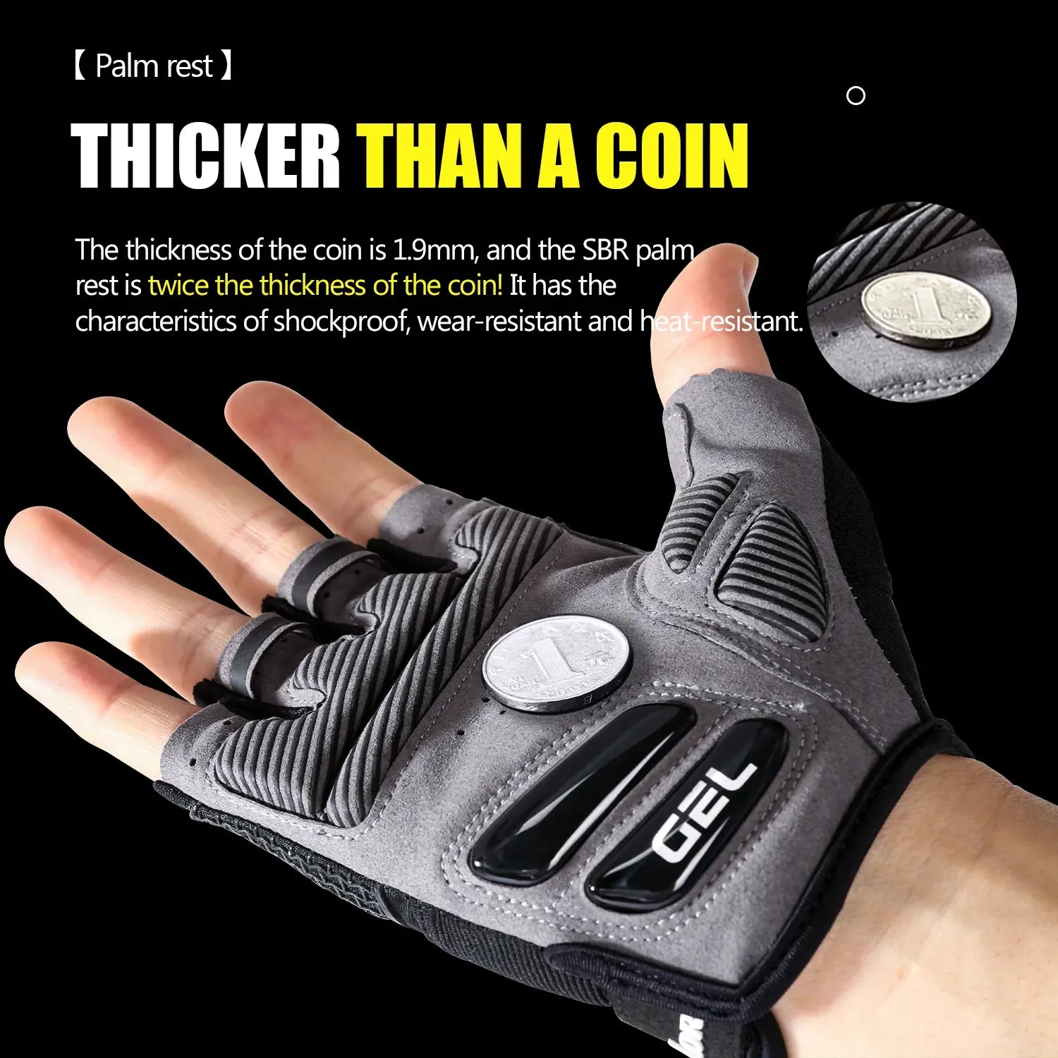 New Half-Finger Men'S And Women'S Cycling Gloves Liquid Silicone Shock-Absorbing Breathable Sports Bike Fitness Gloves