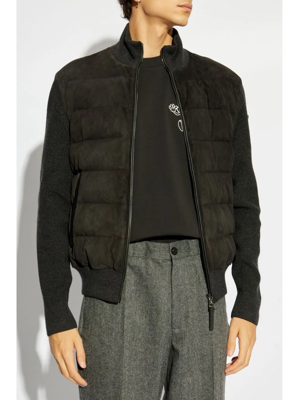 panelled cardigan
