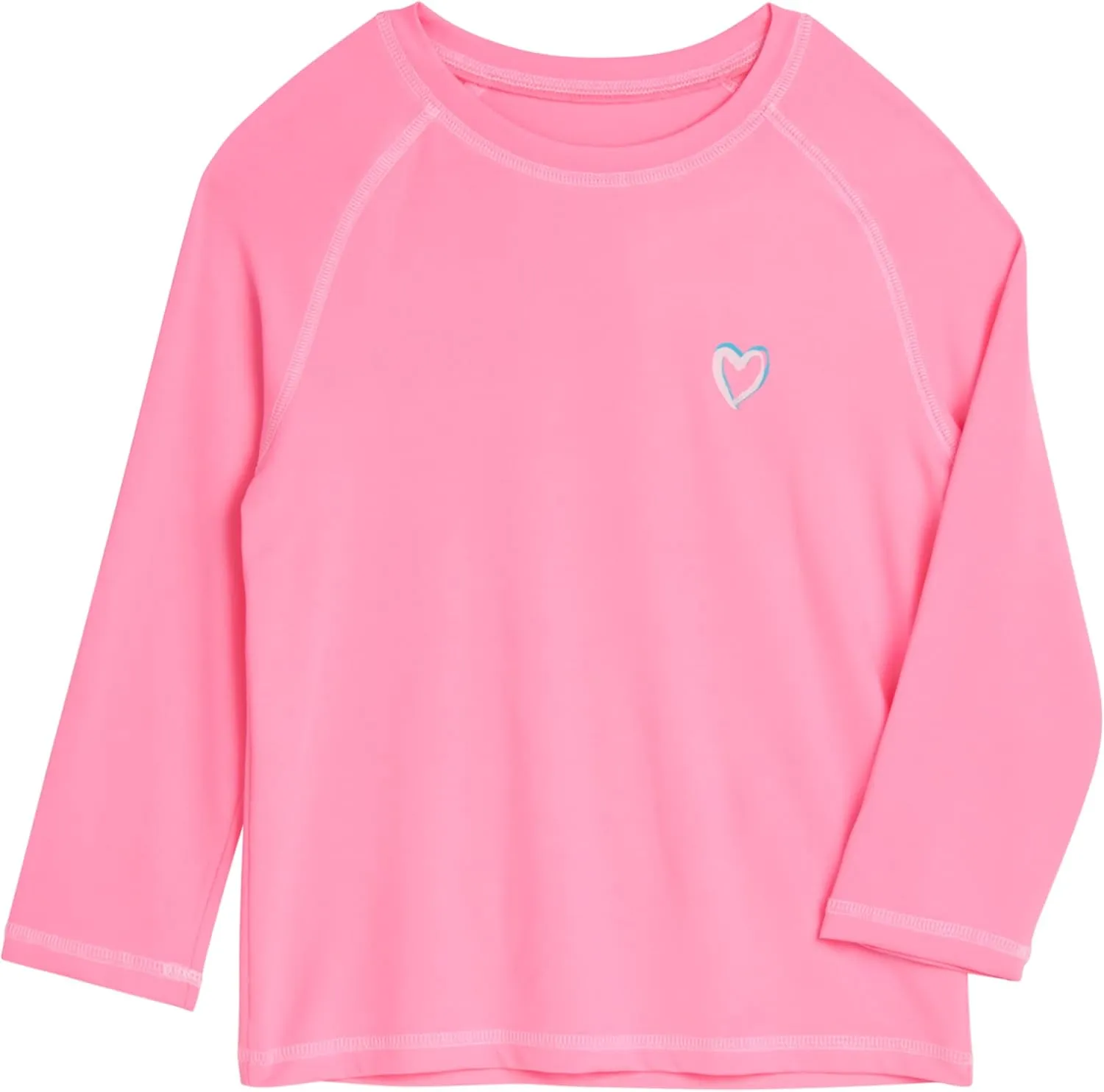 Pink Platinum Girls Rash Guard - UPF 50  Long Sleeve Swim Top Quick Dry Sun Protection Rashguard Swimsuit for Girls (4-16)