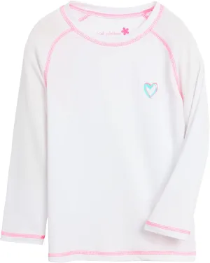 Pink Platinum Girls Rash Guard - UPF 50  Long Sleeve Swim Top Quick Dry Sun Protection Rashguard Swimsuit for Girls (4-16)