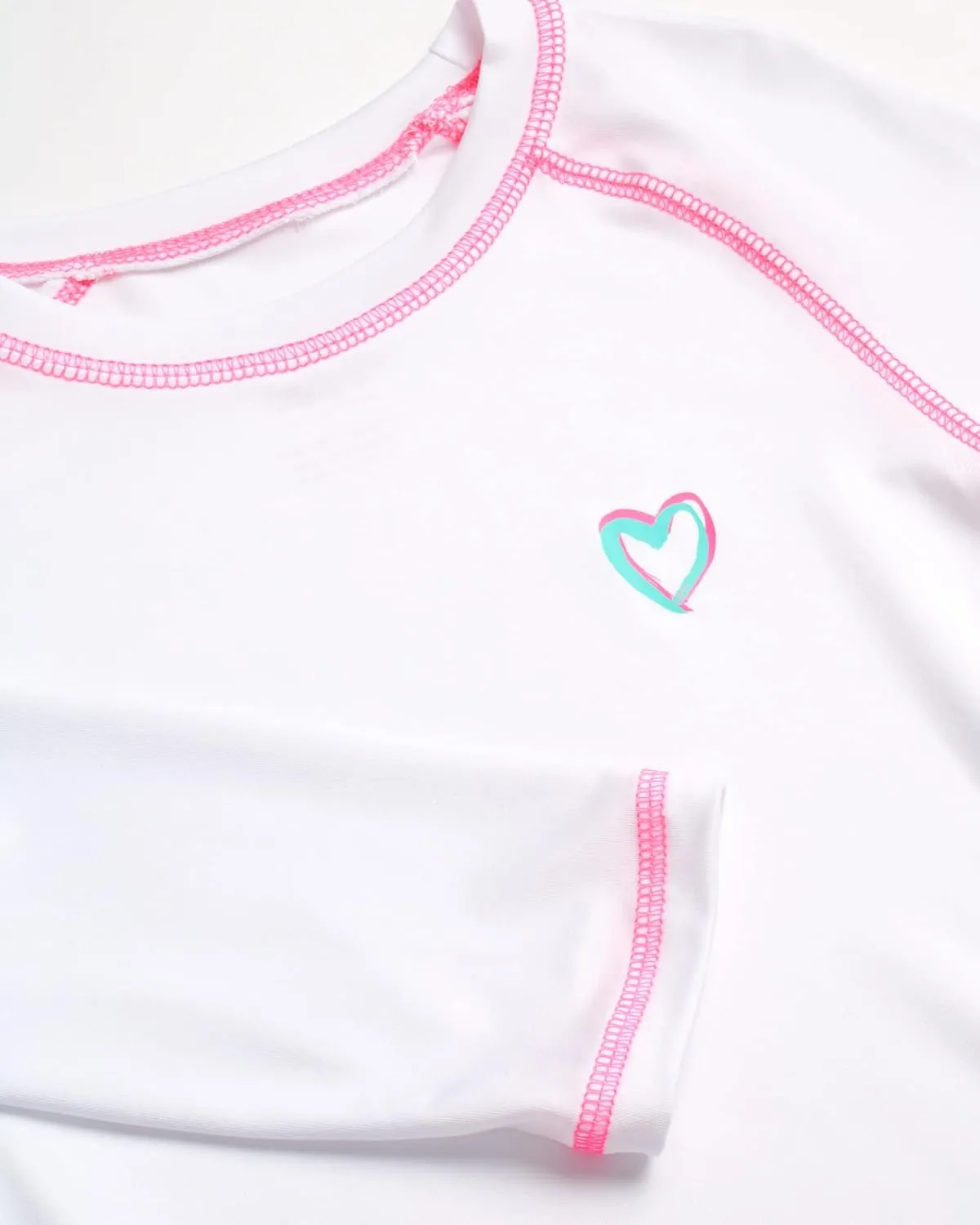 Pink Platinum Girls Rash Guard - UPF 50  Long Sleeve Swim Top Quick Dry Sun Protection Rashguard Swimsuit for Girls (4-16)