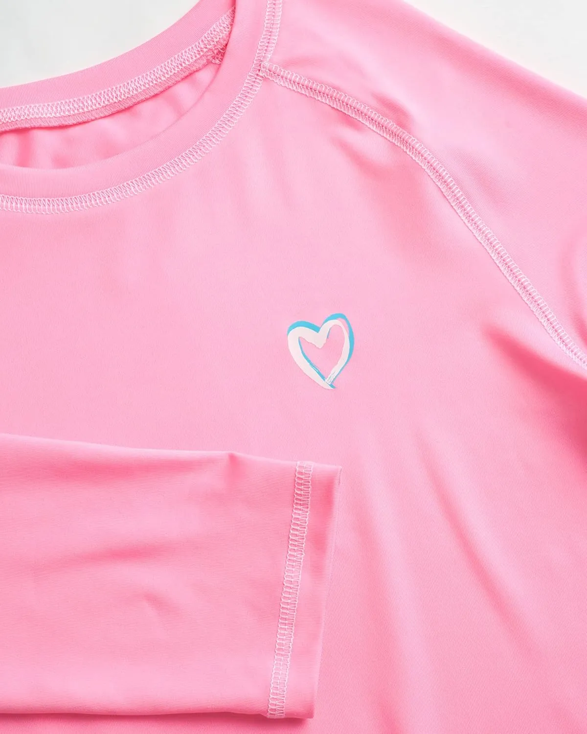 Pink Platinum Girls Rash Guard - UPF 50  Long Sleeve Swim Top Quick Dry Sun Protection Rashguard Swimsuit for Girls (4-16)