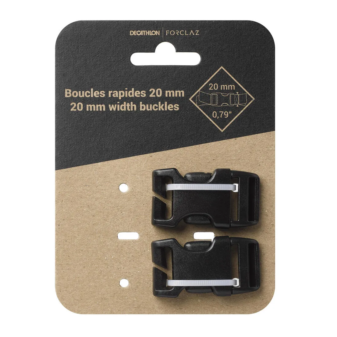 Quick Buckles for Hiking Backpacks 20mm 2-pack