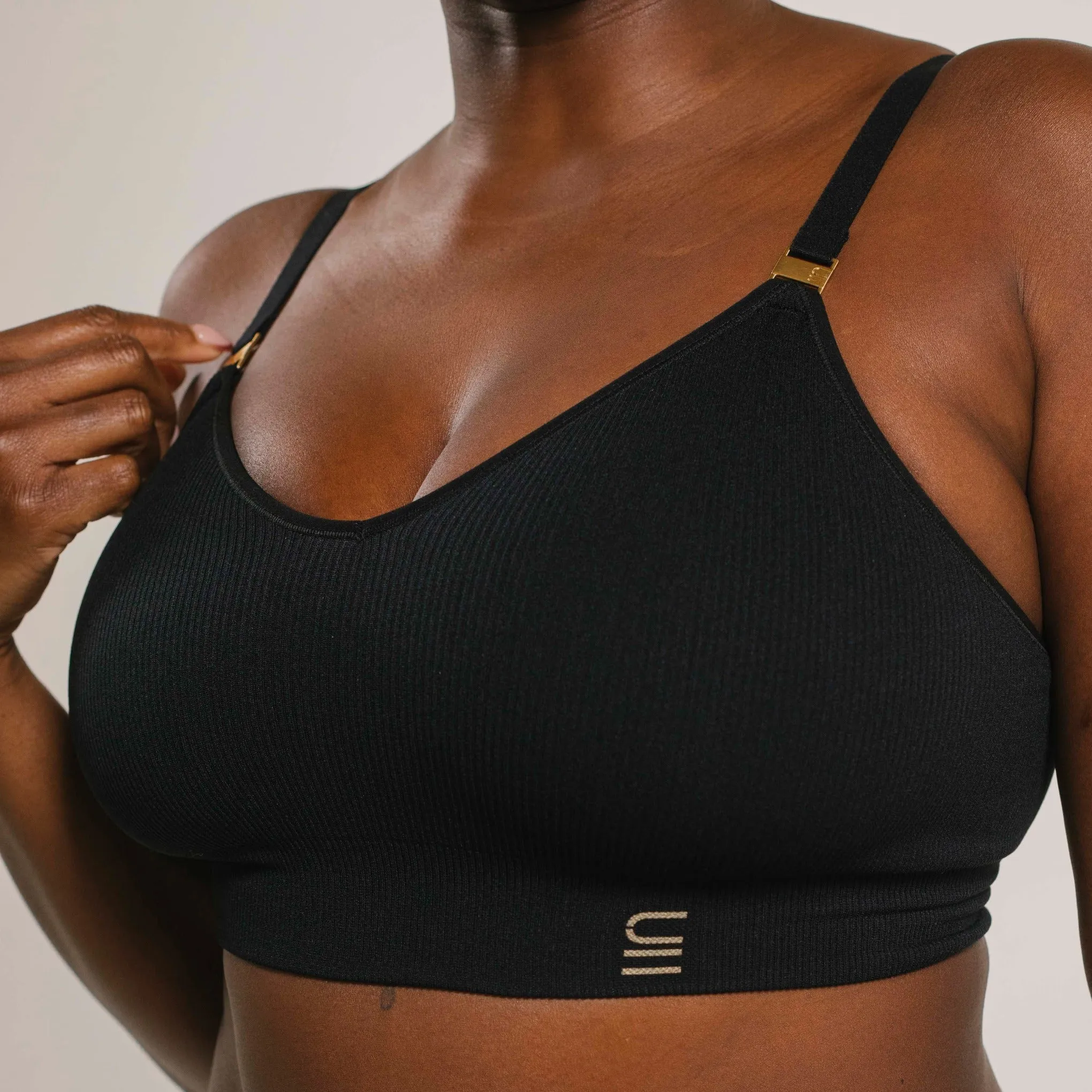 Recycled Wireless Bra DD  - Black
