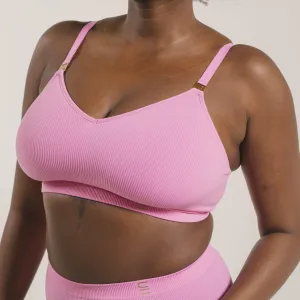 Recycled Wireless Bra DD  - Pink