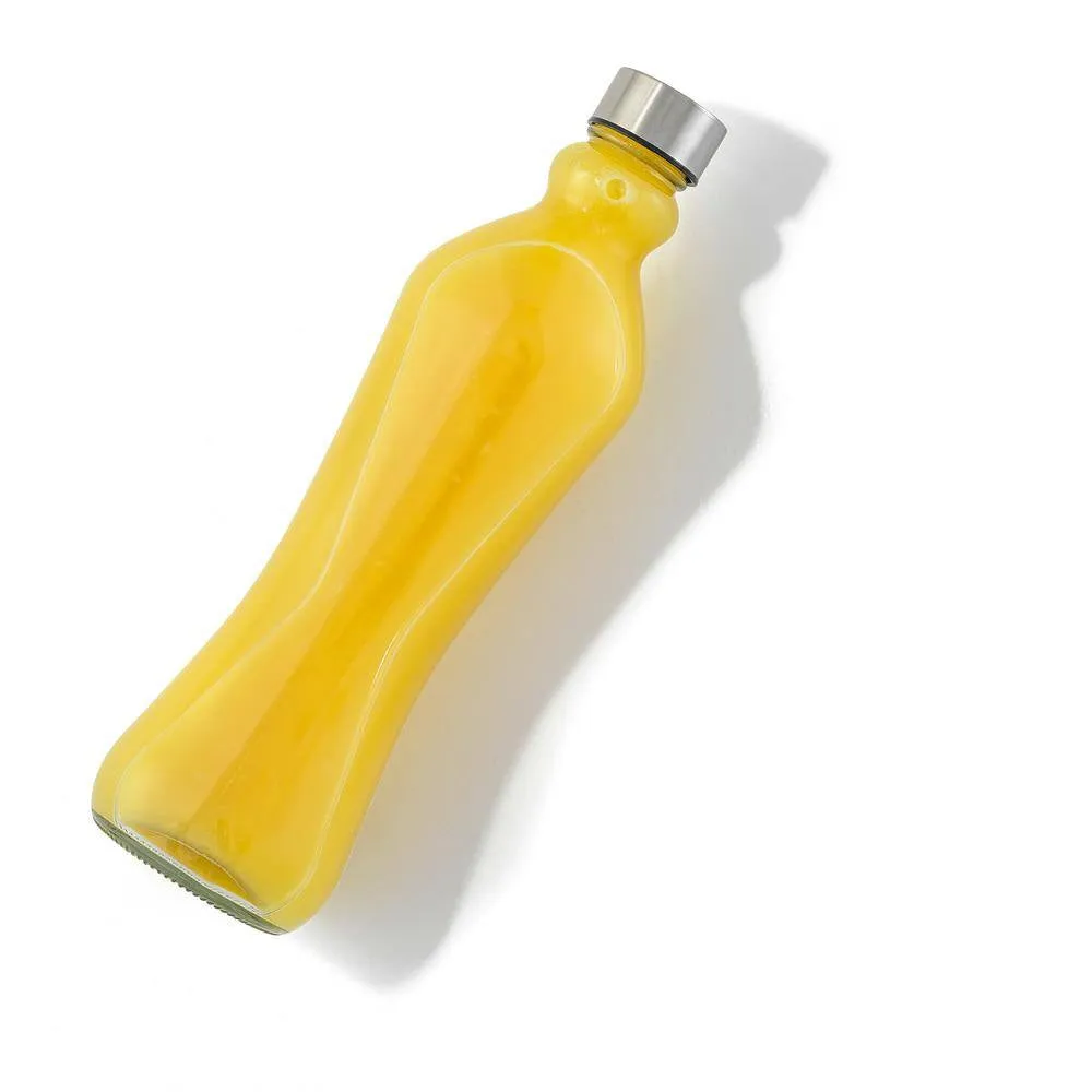 Spring 32 Oz. Clear Glass Water Bottles with Stainless Steel Cap - (Set of 2)