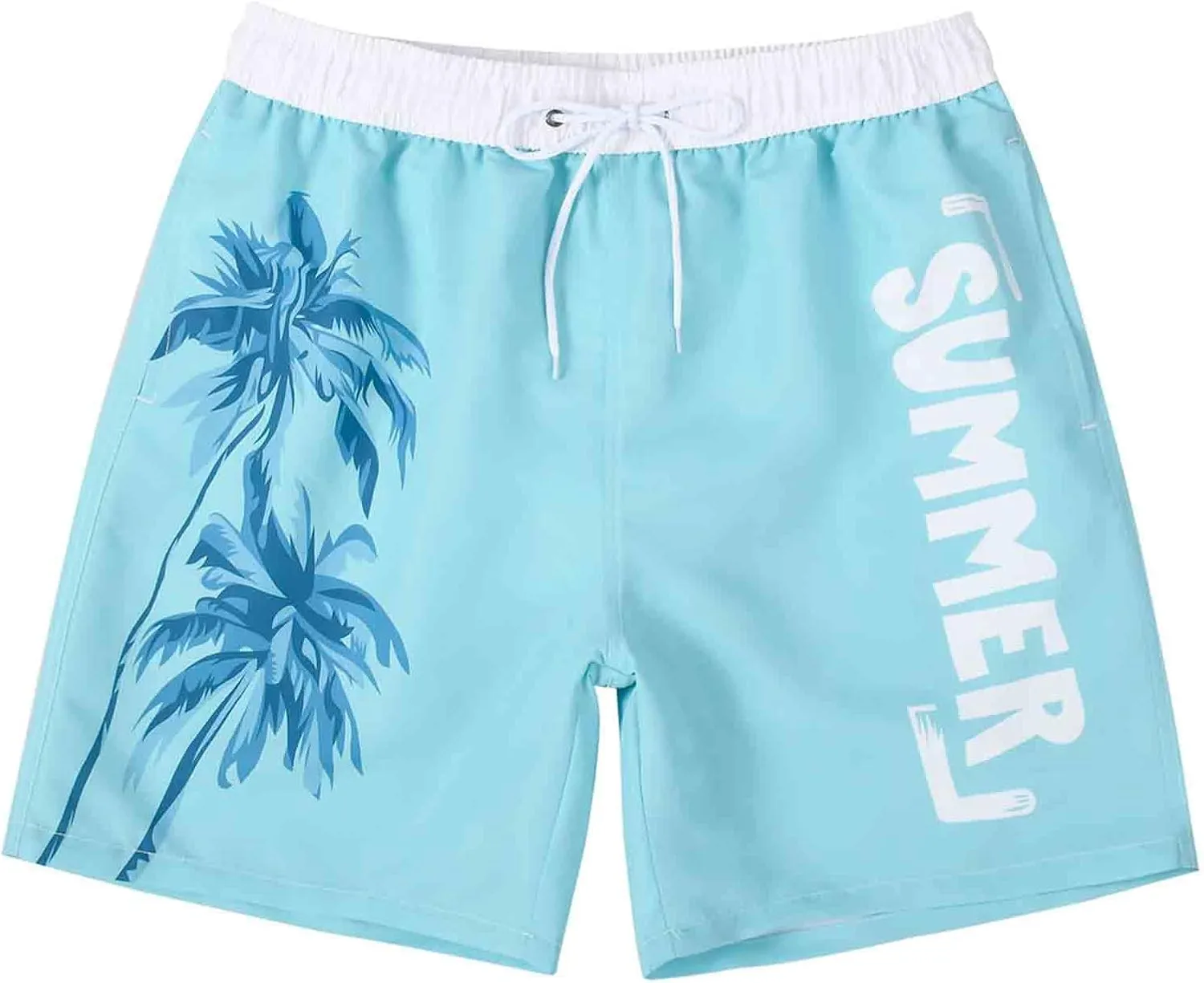 SUNDAY ROSE Mens Swim Trunks Quick Dry 5 inch Inseam Beach Shorts with Mesh Lining Bathing Suits for Men
