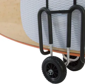 SUP Airless Cart, Stand-Up Paddleboard Dolly, Aviation Aluminum Surfboard Cart Double U Shape Holder (US Stock)