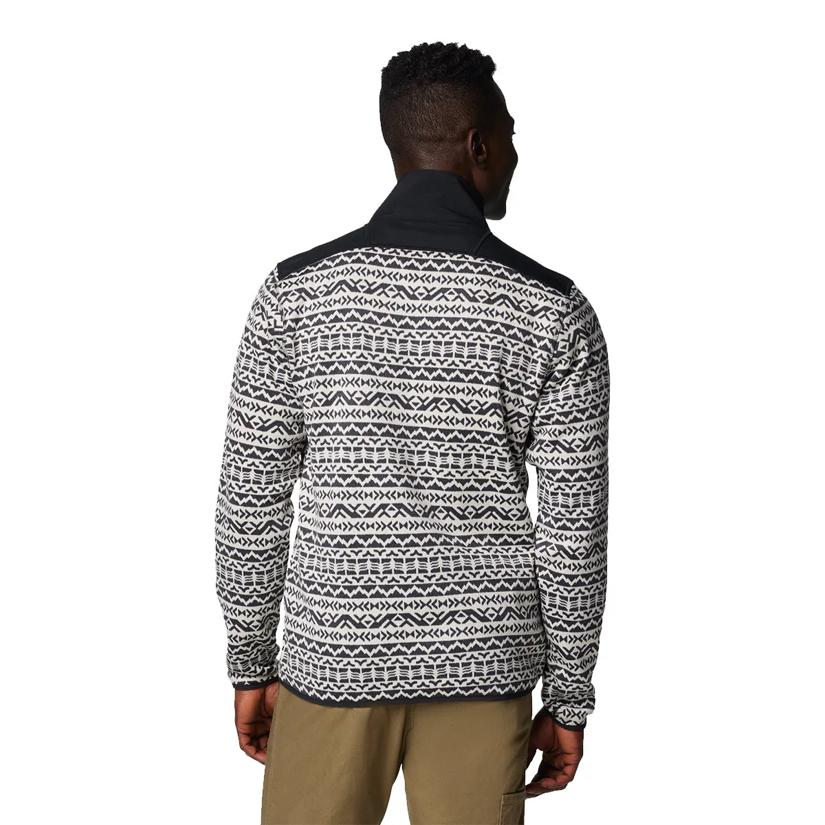 Sweater Weather™ Printed Half Zip - Dark Stone
