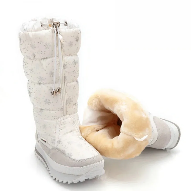Thick Plush Waterproof High Snow Boots