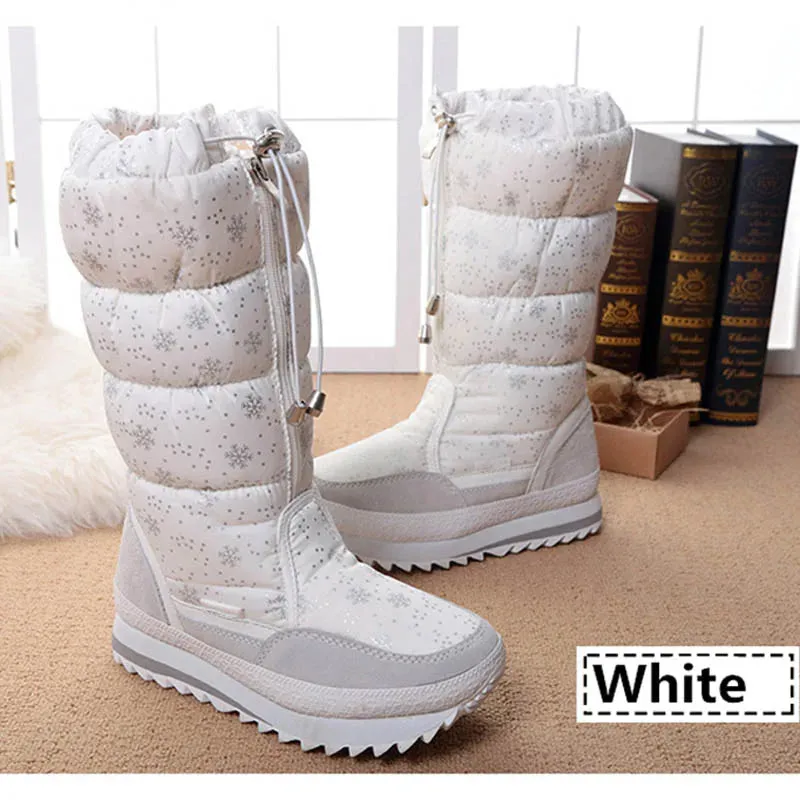 Thick Plush Waterproof High Snow Boots